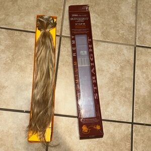 Premium Remy Clip-in Extensions in Blonde Frost 14 inch